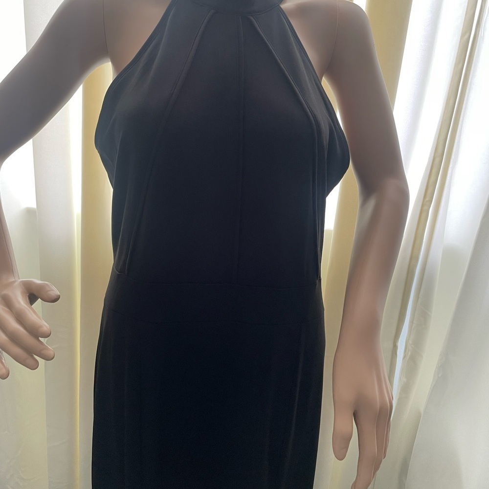 Chic Black Backless Halter Dress